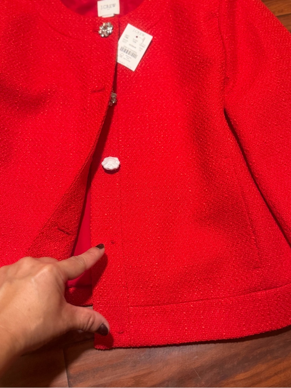 J. Crew Red Women's Blazer sizes 10 brand new , please read - Picture 2 of 8